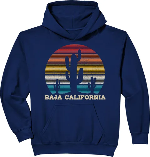 Vista 12 de Baja California Cactus Vintage Retro Desert Souvenir Gift Sudadera con capucha Negro