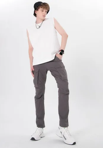 Vista 8 de Plaid&Plain Pantalones cargo ajustados con rodillas articuladas para hombre