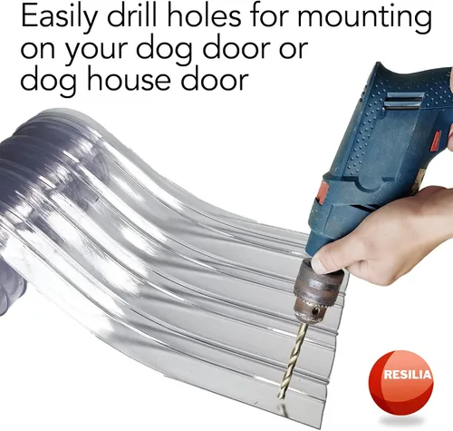 Vista 2 de Tira de vinilo de plástico para puerta de perro o gato, tiras de repuesto para puerta de perro, solapa de puerta de perrera o perrera, productos