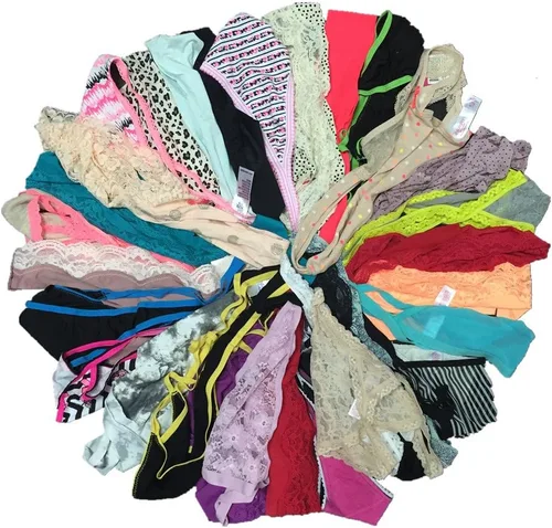 Vista 5 de Variedad de Paquete de Ropa Interior para Mujer Tanga T-Back Tanga Bikini Hipster Bragas de Algodón y Encaje