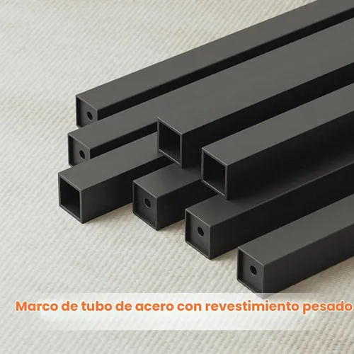 Vista 9 de Mericonia Escritorio de computadora, escritorio de juegos para espacios pequeños, mesa moderna de estilo simple para oficina en casa, mesa de Negro