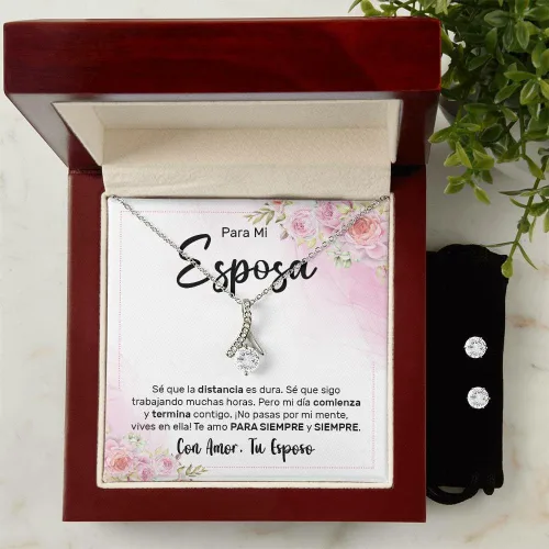 Vista 4 de Regalos Para Mi Esposa - Regalo Unico Para El Amor De Mi Vida, Cosas Personalizadas Para Parejas, Medallas De Oro 14k Para Mujer, I Love You