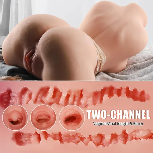 Vista 5 de Muñeca sexual masturbador masculino con pechos realistas, vagina y anal, torso 3 en 1, muñeca de amor, muñeca de bolsillo con estructura interna