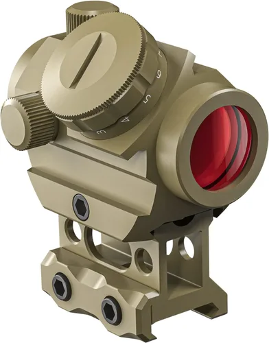 Vista 10 de PINTY Óptica de punto rojo reflex con múltiples retículas, visor táctico compacto para rifle con riel Picatinny, pistola, Airsoft