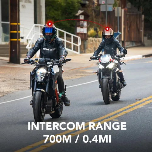 Vista 5 de Sena 5R LITE Auriculares de intercomunicación Bluetooth bidireccionales HD para motocicleta, paquete doble