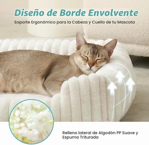 Vista 5 de COZY KISS Cama ortopédica para mascotas para gatos pequeños, 20 x 18 x 6
