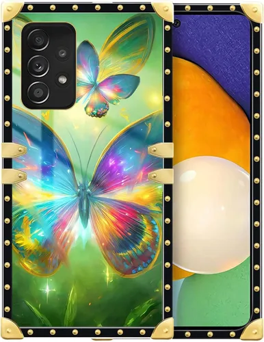 Vista 152 de Funda compatible con Samsung Galaxy A03S 4G, TPU suave de lujo y parte trasera de policarbonato duro para niñas y mujeres, funda protectora a prueba