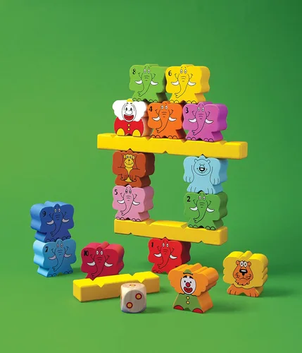 Vista 2 de Blue Orange Games Zimbbos - Juego de apilamiento de madera para niños