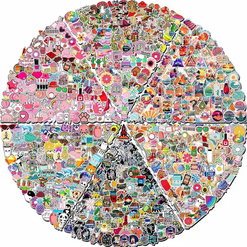 Vista 11 de Arme Paquete de 400 piezas de calcomanías de animales, calcomanías lindas de animales impermeables, calcomanías de mascotas para niños pequeños