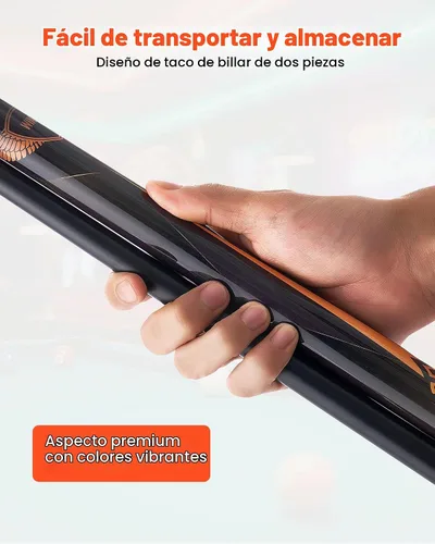Vista 5 de VEVOR Taco de billar, palo de billar, palo de billar de 58 pulgadas con punta multicapa y anillo de conexión ABS, palos para mesa de billar