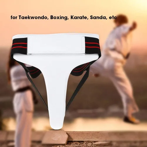 Vista 3 de Protector de ingle para mujer, protector de ingle de taekwondo para mujer, protector de entrepierna para taekwondo, boxeo, karate (S)