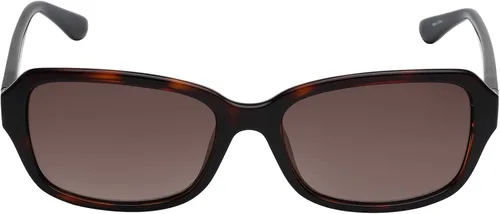Vista 2 de Guess GU7595 - Gafas de sol para mujer, marco de la Habana oscura, lentes marrón degradado, 2.205in GU75955652F, Habana oscuromarrón degradado.