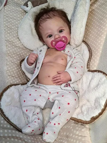 Vista 4 de Zero Pam Muñecas de bebé renacidas de silicona cuerpo completo 18 pulgadas impermeables anatómicamente correctas muñeca de bebé de silicona bebés