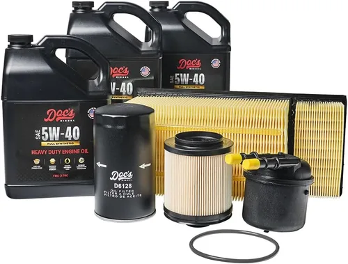 Vista 8 de Doc's Diesel Kit de mantenimiento de aceite sintético completo 10W-30 + filtro DFD4615+D6128+DPA6109+DOCS10W30-3 Compatible con Ford 6.7L
