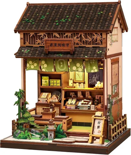 Vista 16 de Fsolis Japanese Book Nook Kit for Adults, Beika-cho Convenience Store Tienda de conveniencia Beika-cho