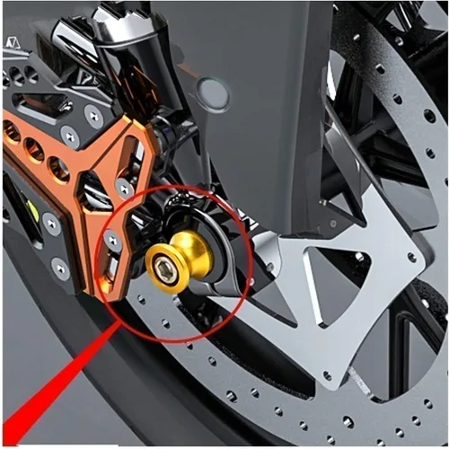 Vista 5 de Para Yamaha XJ6 Diversion XJR1300 FJR1300 FJR XJR 1300 6MM Accesorios de motocicleta CNC Carretes de basculante Tornillos de soporte deslizante