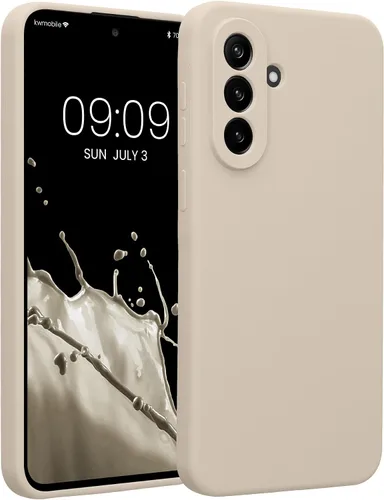 Vista 128 de kwmobile Funda compatible con Samsung Galaxy A13 4G - Funda delgada de silicona TPU - Acabado suave al tacto - Amarillo radiante