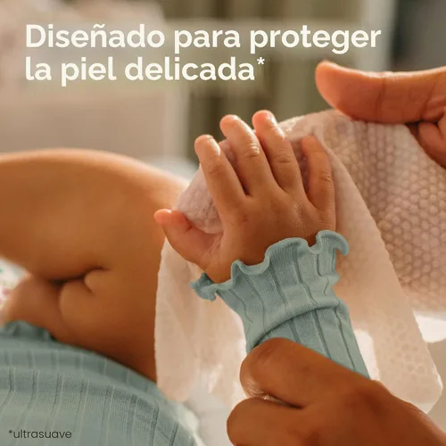 Vista 2 de The Honest Company - Toallitas limpiadoras para bebé con 99% de agua, respetuosas con el medioambiente, a base de plantas, hipoalergénicas