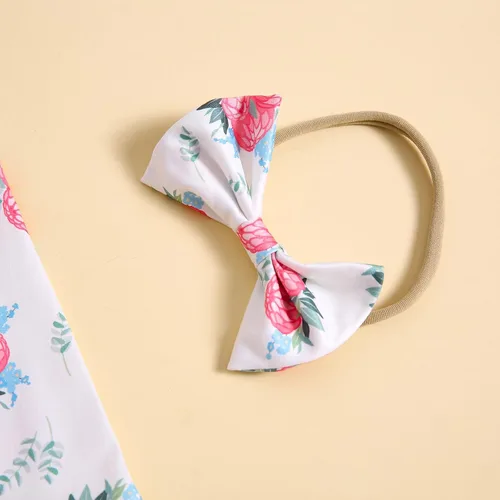 Vista 9 de Aruzig Conjunto de ropa con camisa y pantalones florales para niñas pequeñas