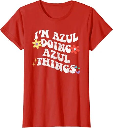Vista 70 de Retro Groovy Im AZUL Doing AZUL Things - Camiseta divertida para el día de la madre, Negro