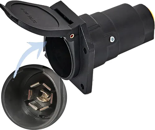 Vista 8 de MECMO Conector de Arnés de Cableado para Remolque de Hoja RV de 7 Pines, Extremo Hembra del Lado del Vehículo Camión Enchufe Socket de Remolque de 7