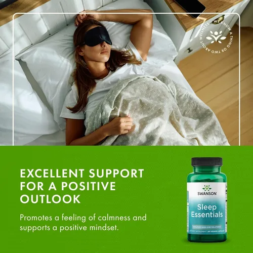 Vista 6 de Swanson Sleep Essentials incluye GABA y melatonina - 60 cápsulas vegetales