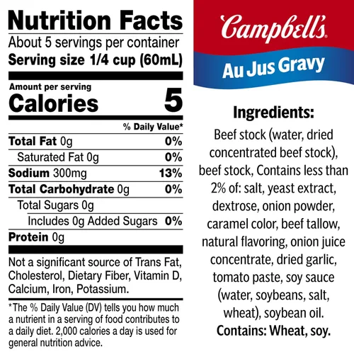 Vista 2 de Campbell’s Salsa de Au Jus, lata de 10.5 oz