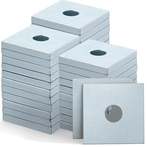 Vista 11 de Yaocom 1 pieza de arandelas cuadradas de 5/8 pulgadas (diámetro interior) x 1/8 x 3 x 3 pulgadas, junta de acero galvanizado resistente, arandelas
