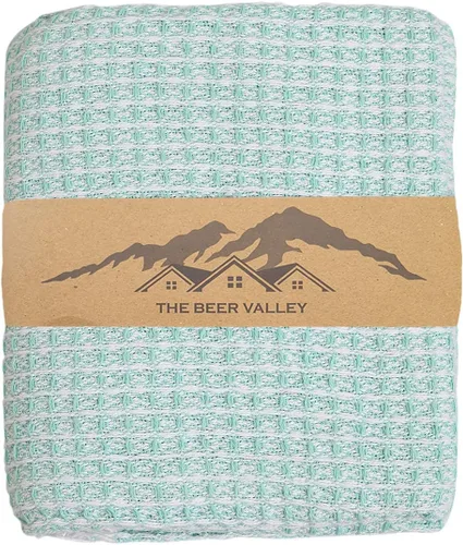 Vista 11 de The Beer Valley - Manta de algodón de 50 x 60 pulgadas, color carbón Mantas decorativas de algodón para sofá, silla, camping, lavable y ligera