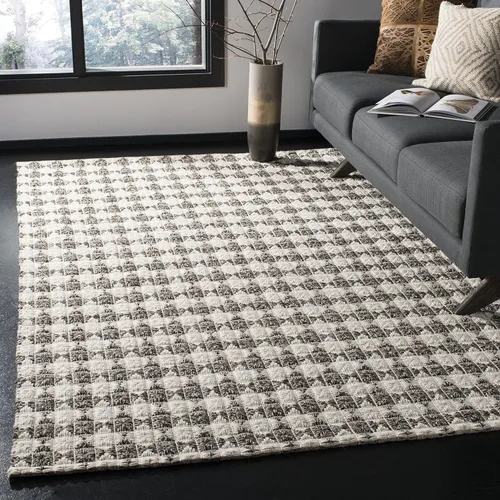 Vista 10 de SAFAVIEH Natura Collection - Alfombra de pasillo, 2 pies 3 pulgadas x 8 pies, gris y marfil, viscosa y lana hecha a mano, ideal para zonas de alto