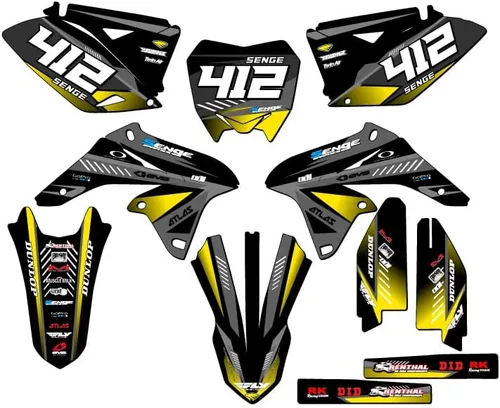 Vista 6 de 2010-2018 RMZ 250 Surge Black Senge Kit de base gráfica compatible con Suzuki