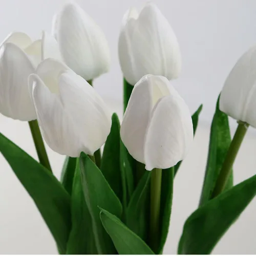 Vista 5 de Lámpara de mesa de tulipán, lámpara de mesa de tulipán, flor de tulipán, funciona con pilas, simulación de flores en maceta, decoración