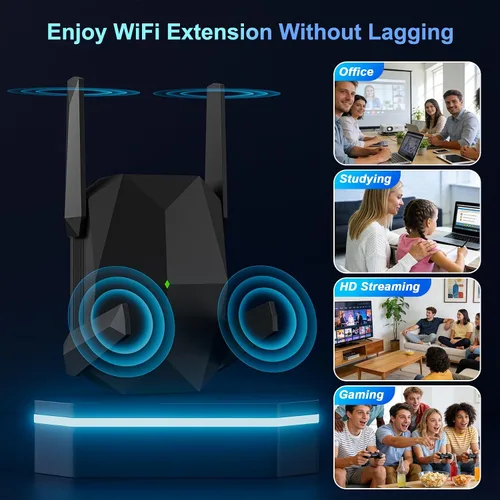 Vista 7 de Nuevo extensor WiFi 2026, amplificador WiFi 50X 3000Mbps de banda dual