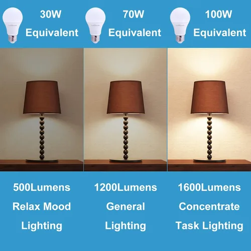 Vista 10 de Bombillas LED de 3 vías 30 70 100 vatios equivalentes, bombilla A19 E26