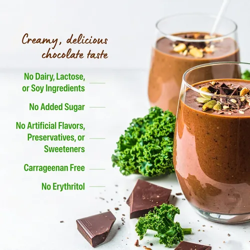 Vista 4 de Orgain - Proteína orgánica vegana en polvo + verduras, chocolate cremoso con sabor a budín de fresa - 21 g de proteína a base de plantas, sin