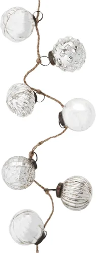 Vista 2 de Creative Co-Op - Guirnalda ornamental de cristal de mercurio en relieve plateado antiguo (XC5496)