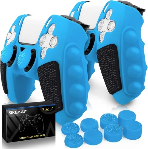 Vista 8 de SIKEMAY Anti-Slip PS5 Controller Skin, Soft Thicken Non-Slip Studded Silicone Gel Grip Protective Cover Case for PlayStation 5 Controller Grip, 2