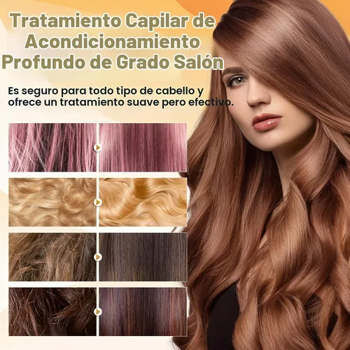 Vista 5 de IIIMEIDU Mascarilla capilar para cabello dañado, tratamiento de queratina para cabello seco dañado, acondicionador de reparación profunda, aceite