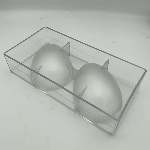 Vista 6 de Molde de policarbonato para huevos de Pascua, forma de huevo de avestruz, molde de caramelo, 5.5 in de largo