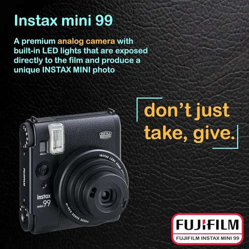 Vista 3 de Fujifilm Paquete de cámara de película instantánea Instax Mini 99 con película instantánea Fujifilm Instax Mini (20 hojas) con accesorios que