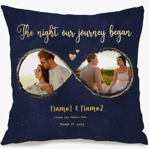 Vista 12 de Custom Couples Pillow Case with one Romantic Photo and Personalized Message enriching Your Room décor and expressing Love Through a Meaningful Gift