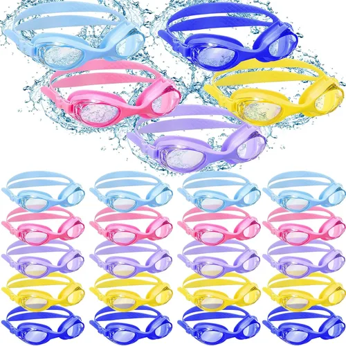 Vista 7 de Macarrie 30 gafas de natación para niños a granel, regalos para niños y niñas, para piscina, surf, buceo