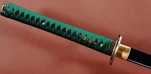 Vista 6 de Espada ninja samurai japonesa GLW de 41 pulgadas hecha a mano de acero negro con hoja afilada