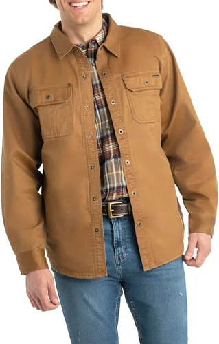 Vista 3 de Legendary Whitetails – Chaqueta de camisa de franela con forro para hombre, de algodón encerado resistente al agua Cebada