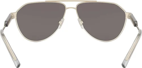 Vista 4 de Versace Man Sunglasses Gold Frame Dark Grey Lenses 62MM