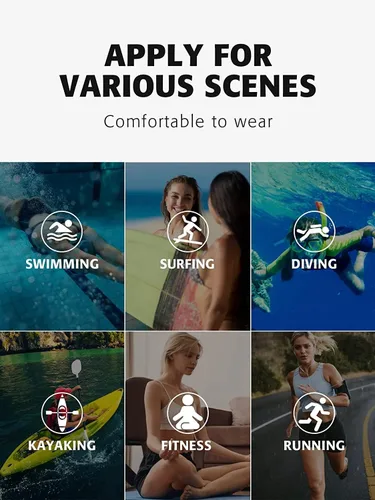 Vista 7 de ATTRACO Pantalones de natación para mujeres de cintura alta, capris de natación, pantalones cortos de natación, leggings de natación