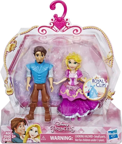 Vista 2 de Disney Princess Rapunzel y Eugene Fitzherbert, 2 muñecas, Royal Clips Fashion, falda de un clip
