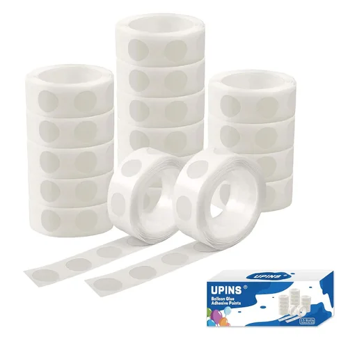 Vista 24 de UPINS Puntos de Pegamento, 300 Piezas Puntos Adhesivos de Pegamento para Globos de Doble Cara Removibles Puntos de Cinta Adhesiva para Globos