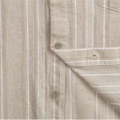 Vista 5 de COEVALS CLUB Mens Linen Beach Summer Casual Button Down Shirt Short Sleeve Shirt