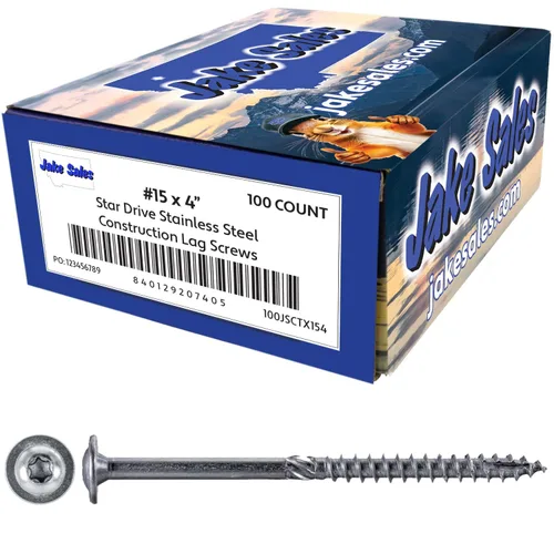 Vista 55 de Jake Sales Tornillo de retraso de construcción #14 x 1 - Tornillo de retraso estructural resistente con accionamiento Torx/Star Drive